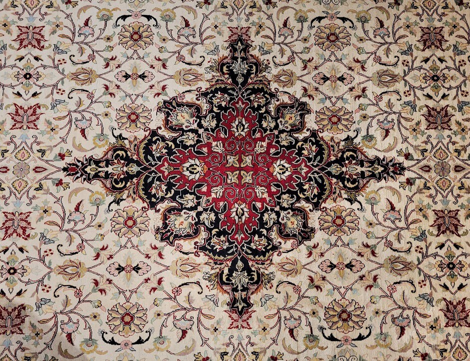 Ghoum Silk Carpet | 14'9" x 9'2" | Brand New Silk Carpet | Hand-Knotted Area Rug