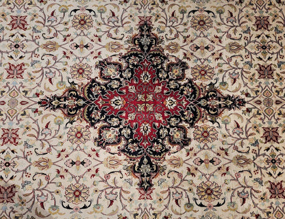 Ghoum Silk Carpet | 14'9" x 9'2" | Brand New Silk Carpet | Hand-Knotted Area Rug