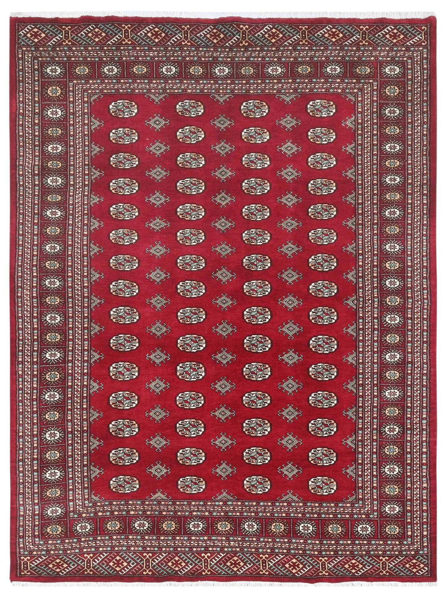 Bokhara Wool Rug | 9'5" x 6'6" | Home Decor | Hand-Knotted Area Rug