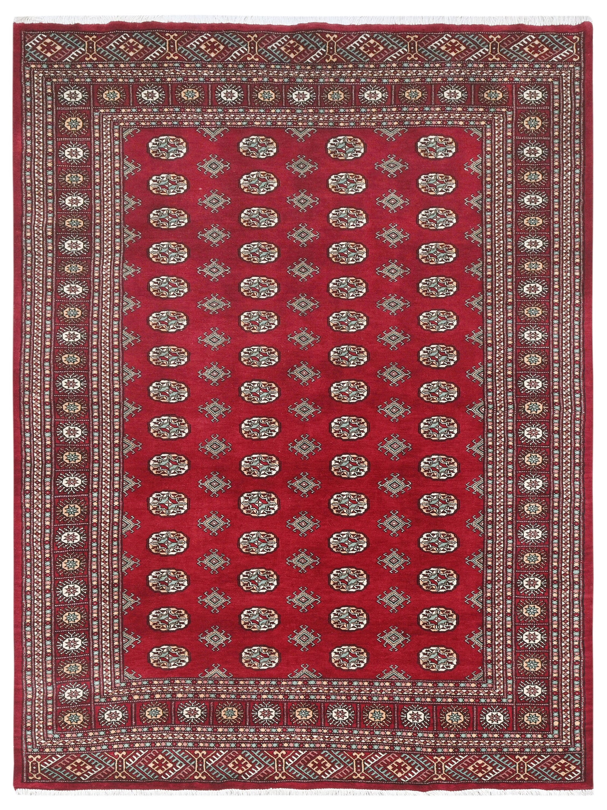 Bokhara Wool Rug | 9'5" x 6'6" | Home Decor | Hand-Knotted Area Rug