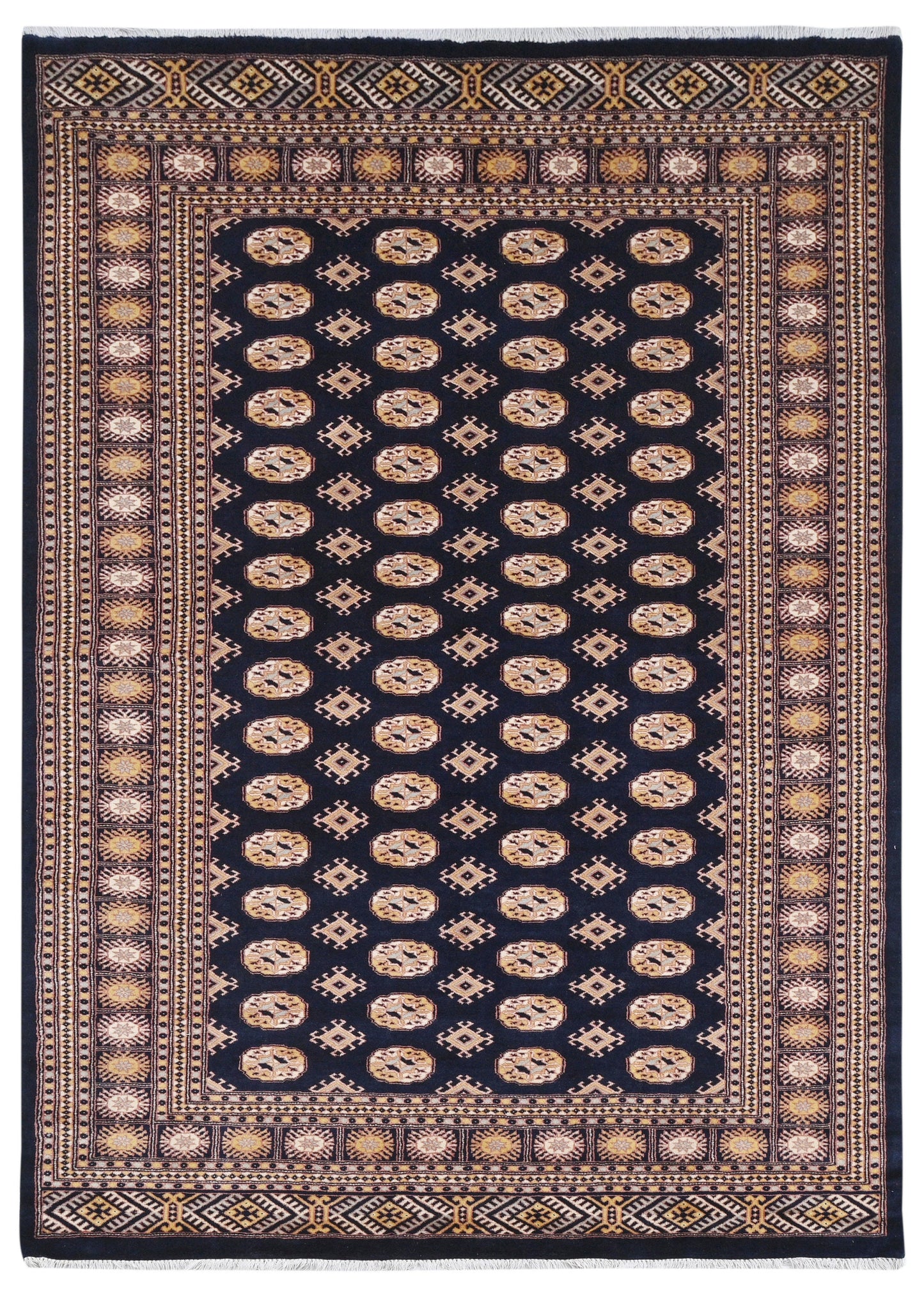 Bokhara Wool Rug | 9'7" x 6'4" | Home Decor | Hand-Knotted Area Rug