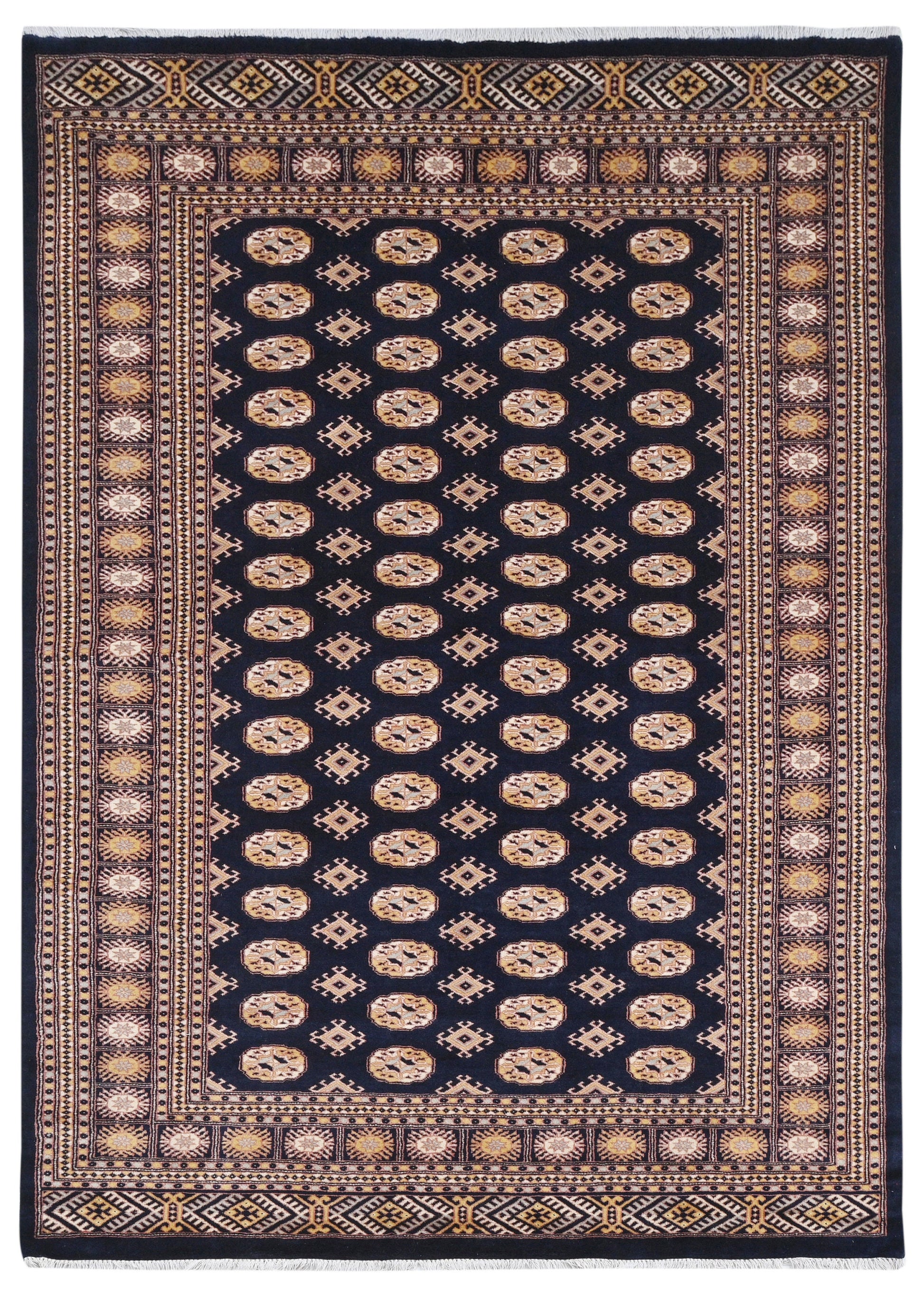 Bokhara Wool Rug | 9'7" x 6'4" | Home Decor | Hand-Knotted Area Rug