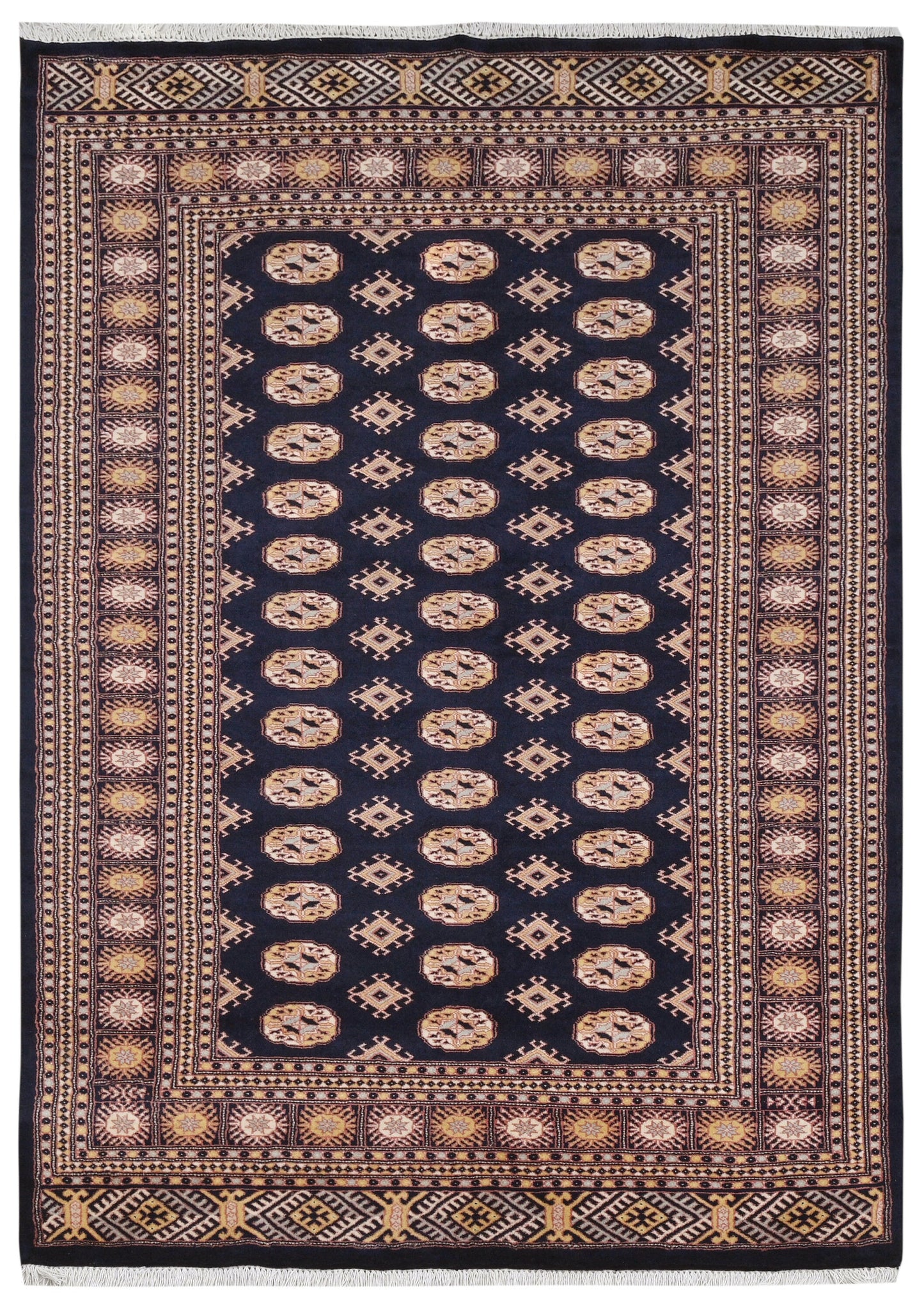 Bokhara Wool Rug | 7'10" x 5'1" | Home Decor | Hand-Knotted Area Rug