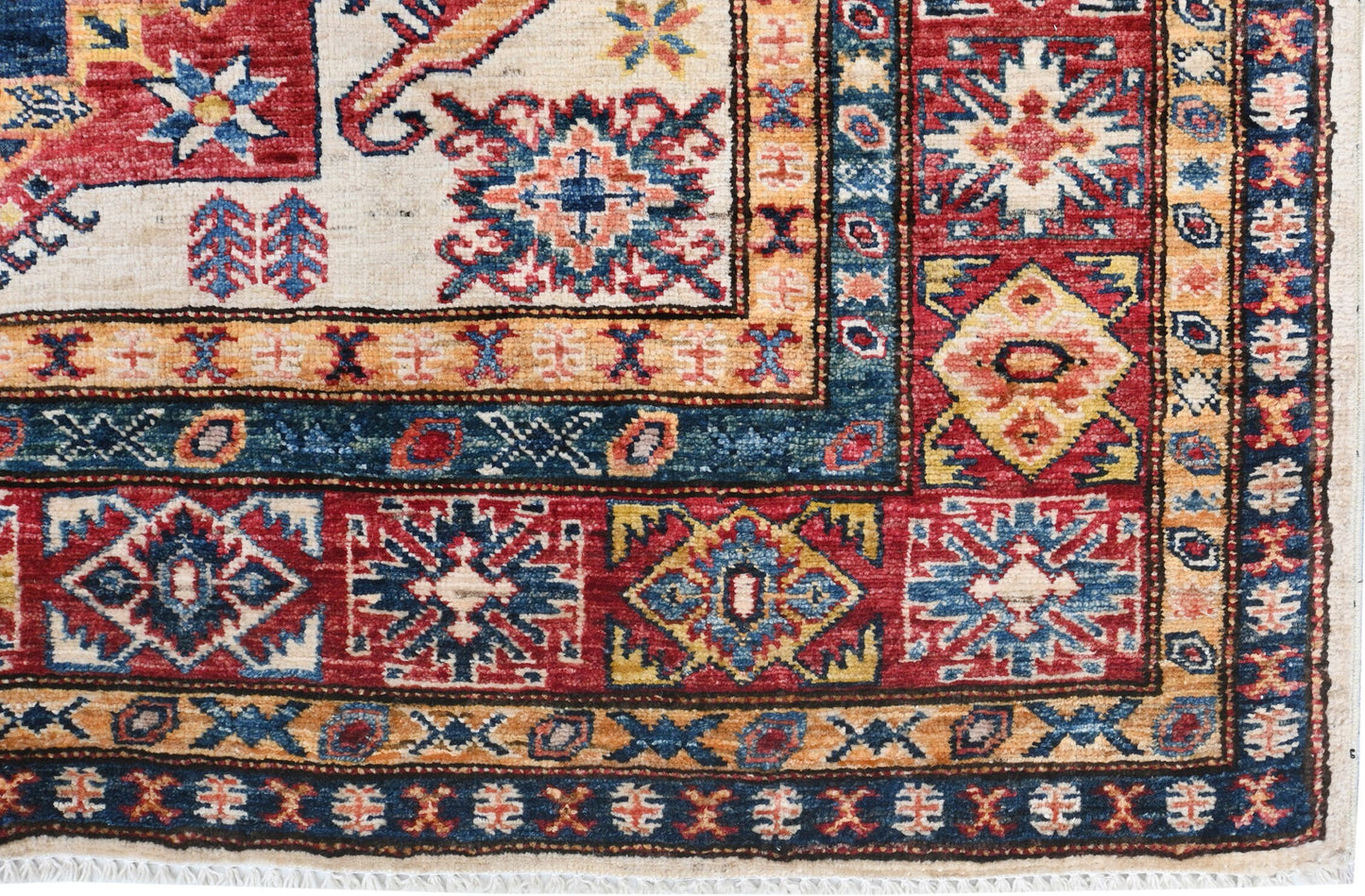 Kazakh Wool Rug | 6'11" x 4'11" | Home Decor | Hand-Knotted Area Rug