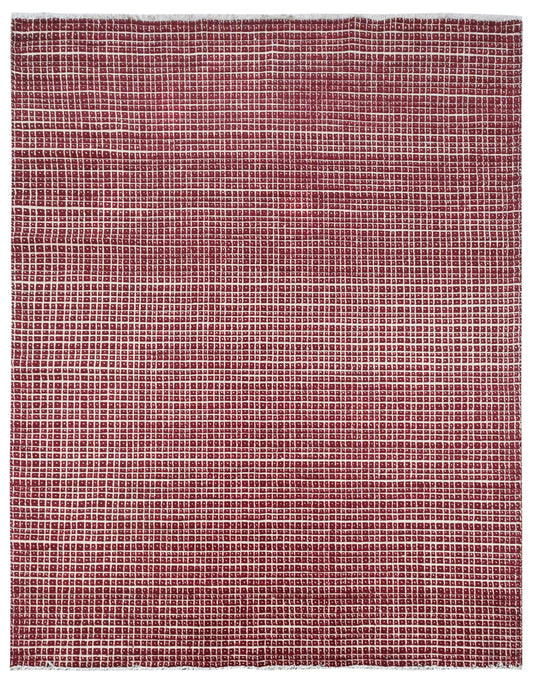 Modern Wool Rug | 9' x 6'1" | Home Decor | Hand-Knotted Area Rug