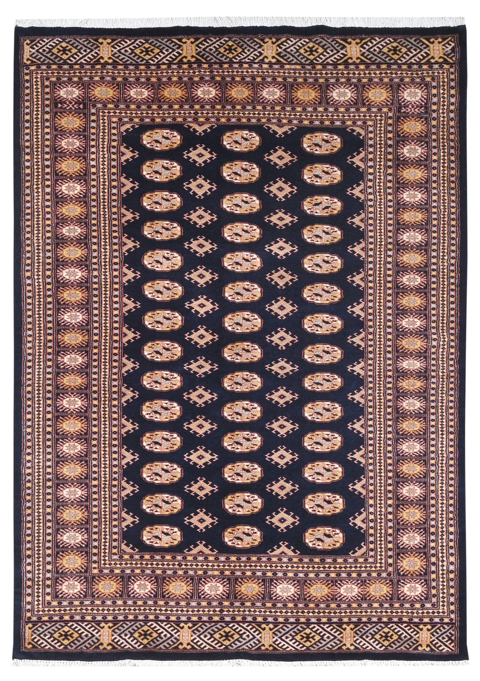 Bokhara Wool Rug | 7'10" x 5'1" | Home Decor | Hand-Knotted Area Rug