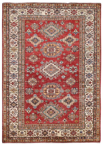 Kazakh Wool Carpet | 8'5" x 5' | Home Decor | Hand-Knotted Rug