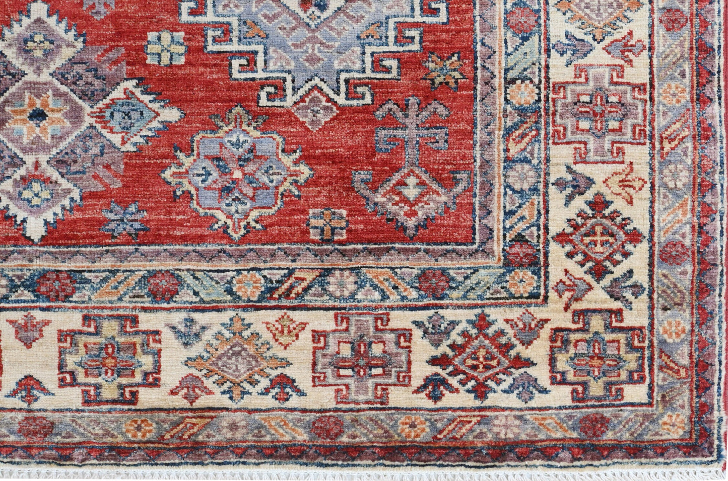 Kazakh Wool Carpet | 6'7" x 4'11" | Home Decor | Hand-Knotted Area Rug