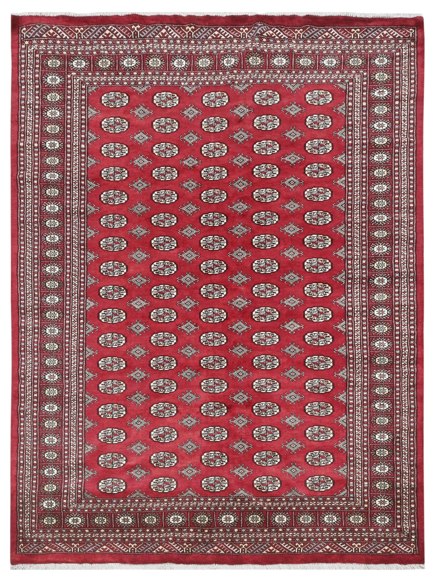 Bokhara Wool Rug | 9'11" x 7'3" | Home Decor | Hand-Knotted Area Rug