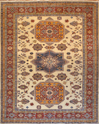 Kazakh Wool Rug | 11'10" x 9'1" | Home Decor | Hand-Knotted Area Rug