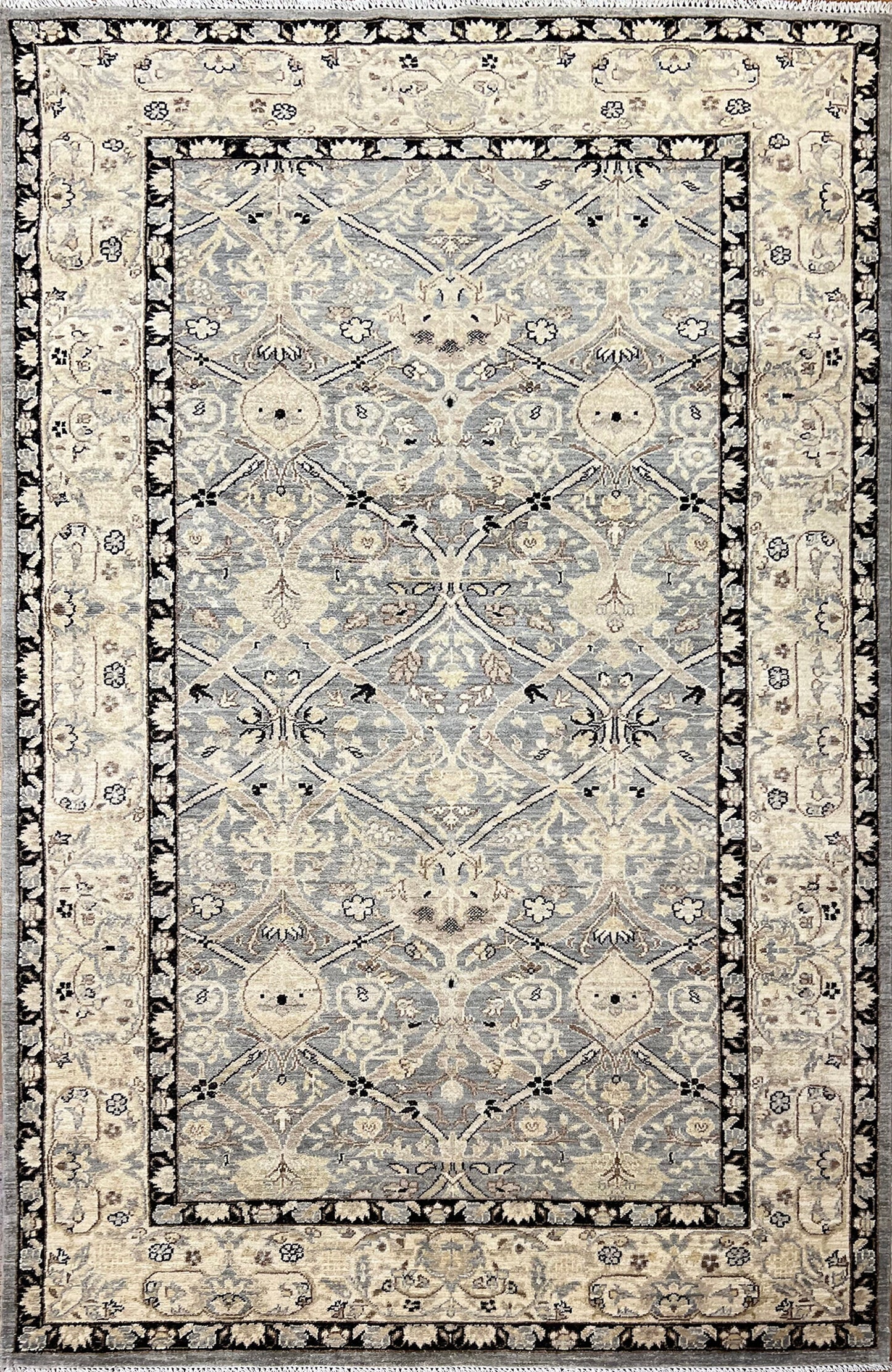 Tauris Trellis - Arts & Crafts by William Morris Carpet | 8'4" x 5'1'' | New Hand-Knotted Area Rug