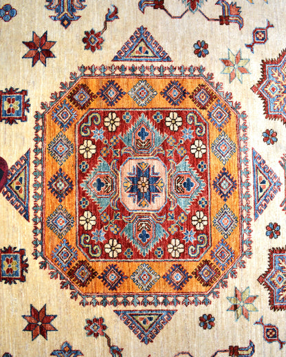 Kazakh Wool Rug | 11'10" x 9'1" | Home Decor | Hand-Knotted Area Rug