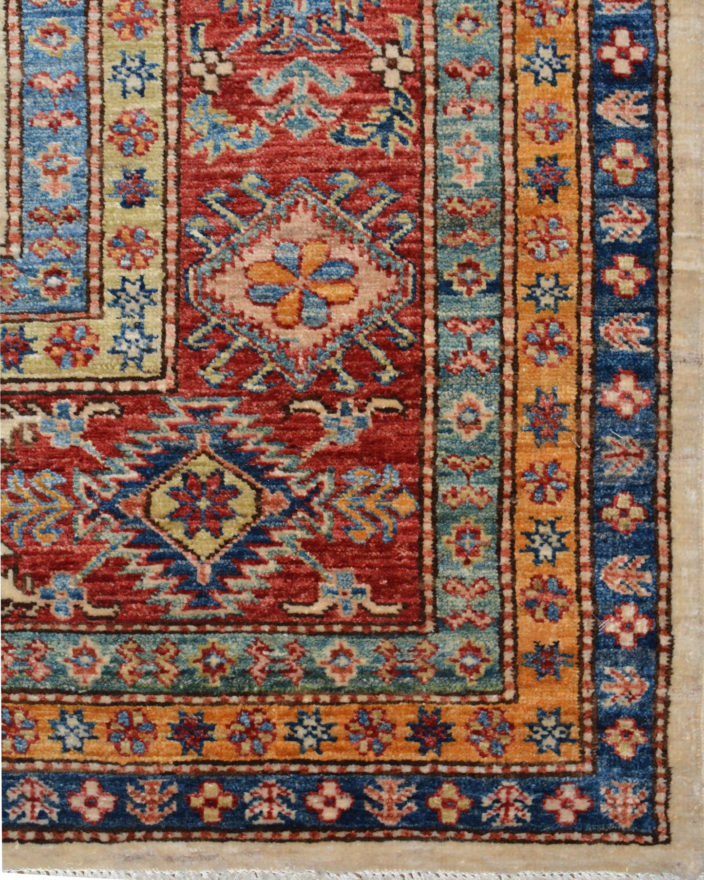 Kazakh Wool Rug | 11'10" x 9'1" | Home Decor | Hand-Knotted Area Rug