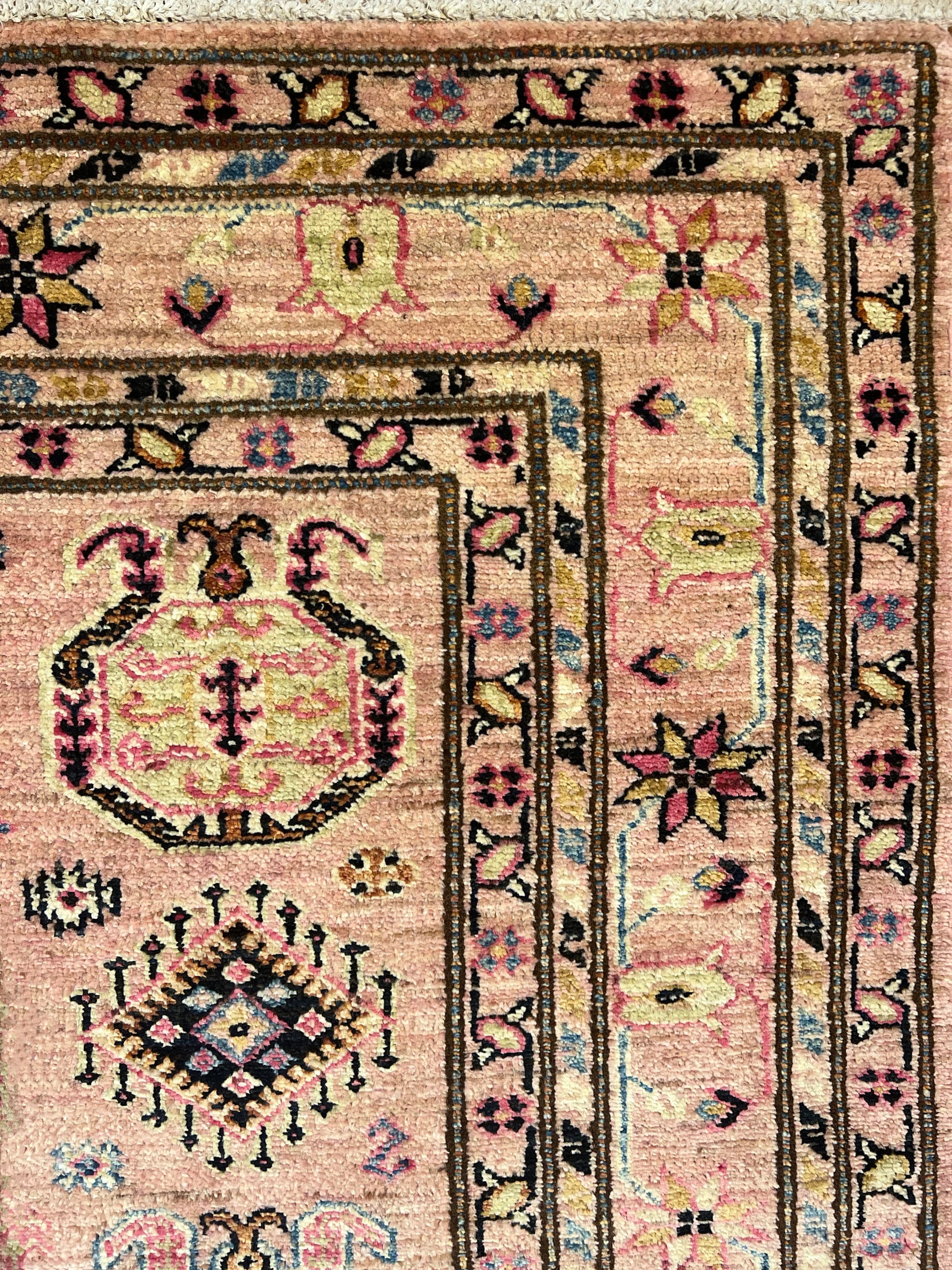 Kazakh Wool Carpet | 8'8" x 5'11" | Home Decor | Hand-Knotted Rug