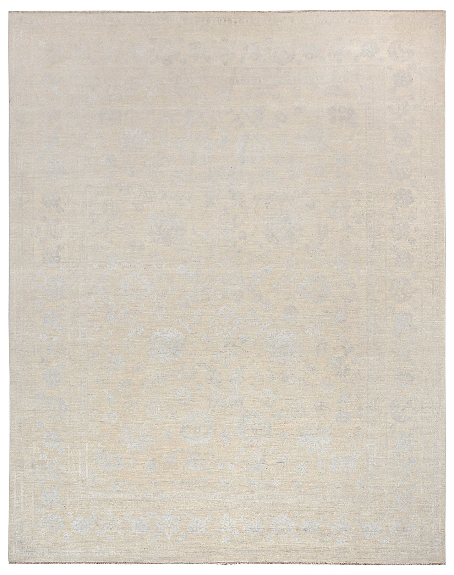 Resham Lotus Carpet | 11'7" x 8'11'' | Pure Wool Rug | Genuine Hand-knotted Area Rug