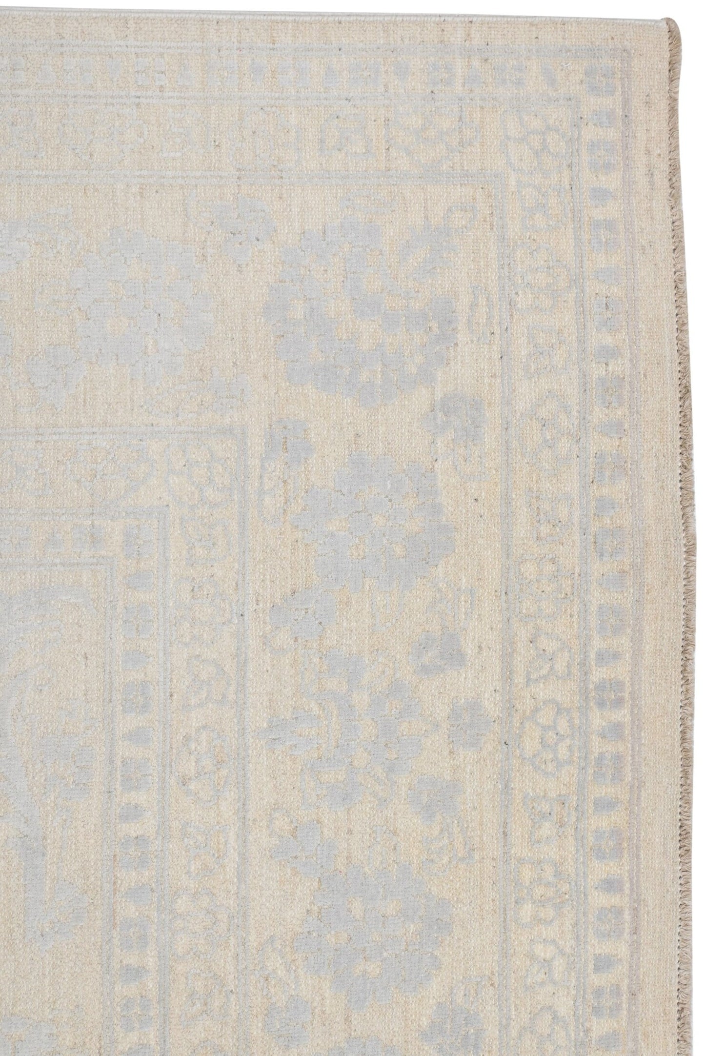 Resham Lotus Carpet | 11'11" x 9' | Wool & Silk Rug | Genuine Hand-knotted Area Rug