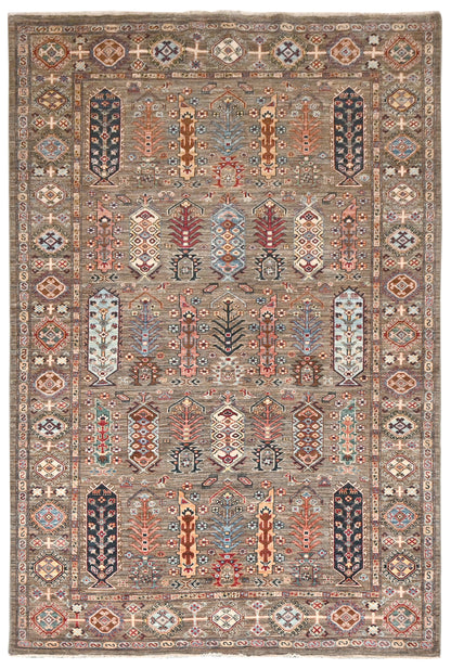 Kazakh Carpet | 8'9" x 6'1" | Home Decor | Hand-Knotted Rug