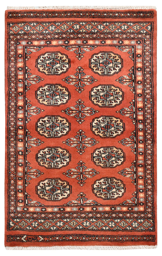 Royal Bokhara Rug | 3'1" x 2'1" | Genuine Hand-knotted Carpet | New Wool Area Rug