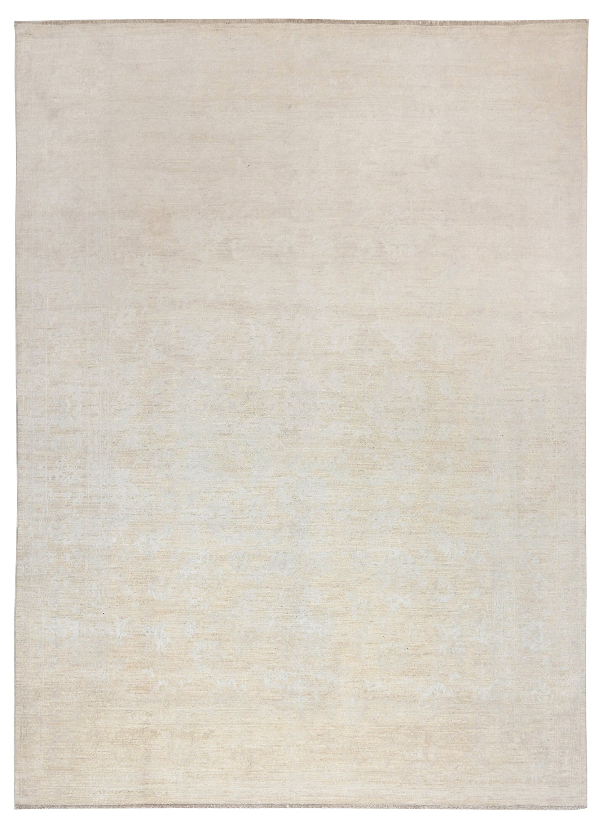 Resham Lotus Carpet | 11'11" x 8'11'' | Wool & Silk Carpet | Genuine Hand-knotted Area Rug