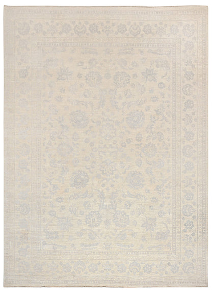 Resham Lotus Carpet | 11'11" x 9' | Wool & Silk Rug | Genuine Hand-knotted Area Rug