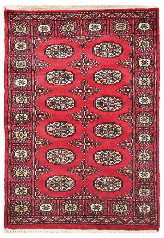 Royal Bokhara Rug | 3'7" x 2'4" | Genuine Hand-knotted Carpet | New Wool Area Rug