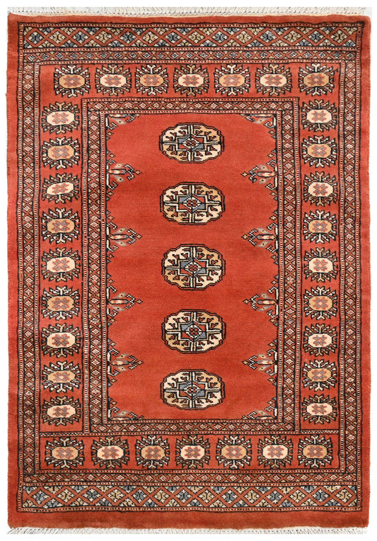 Royal Bokhara Rug | 3'8" x 2'7" | Genuine Hand-knotted Carpet | New Wool Area Rug