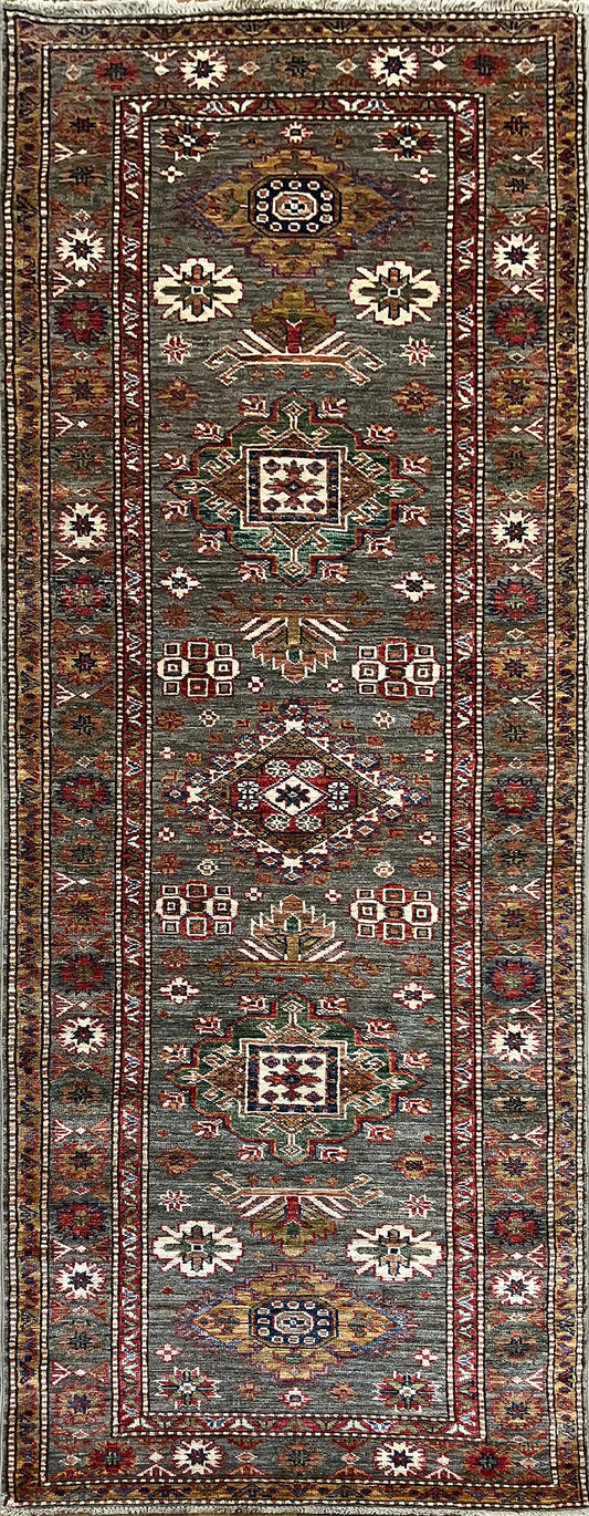 Kazakh Runner Rug | 7'11" x 2'8" | Home Decor | Wool Rug