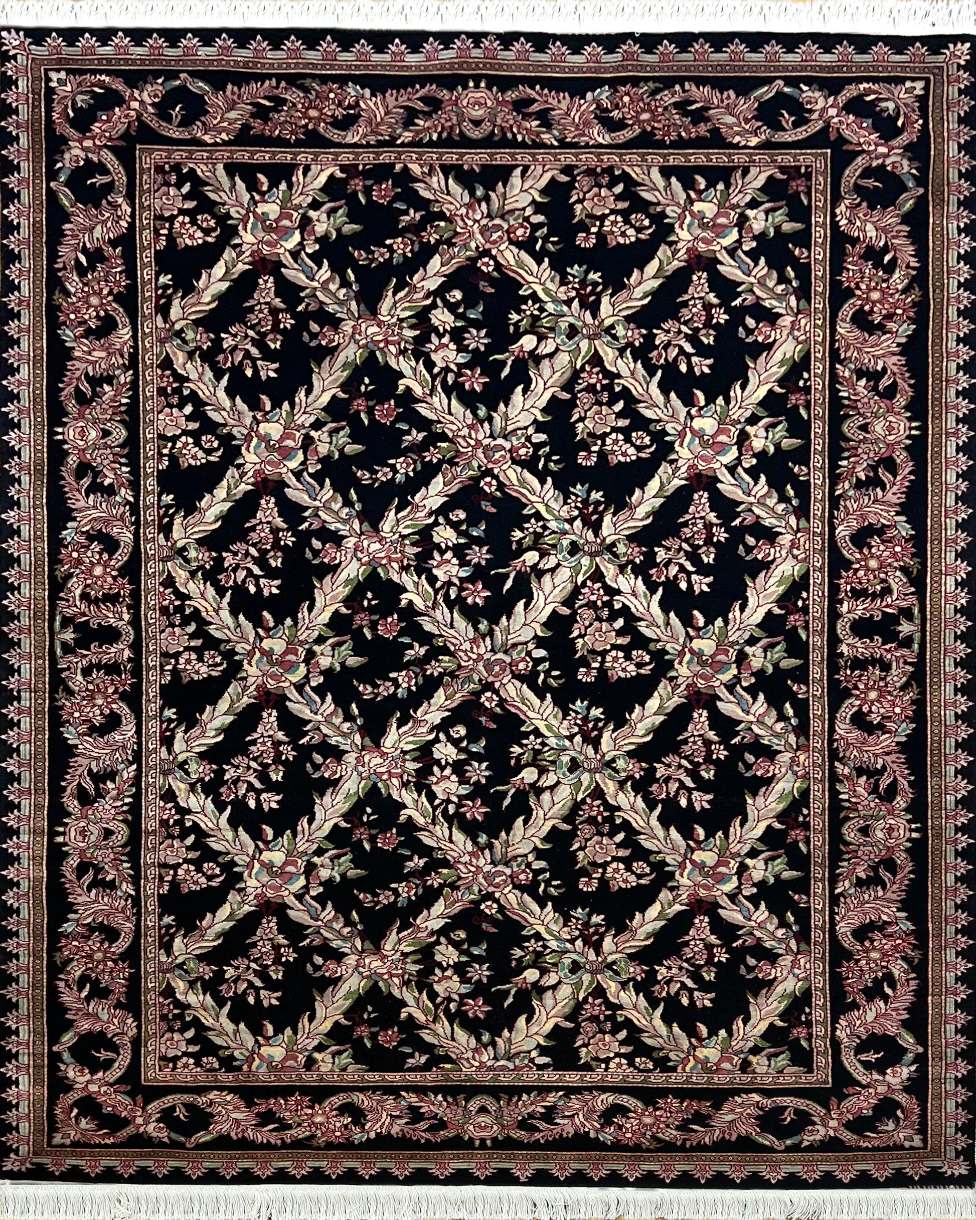 Tauris Trellis - Arts and Crafts by William Morris Carpet | 9'3" x 6'2" | Home Decor | Hand-Knotted Area Rug