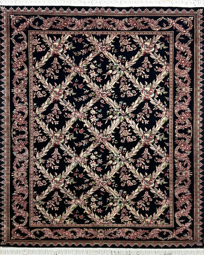 Tauris Trellis - Arts and Crafts by William Morris Carpet | 9'3" x 6'2" | Home Decor | Hand-Knotted Area Rug