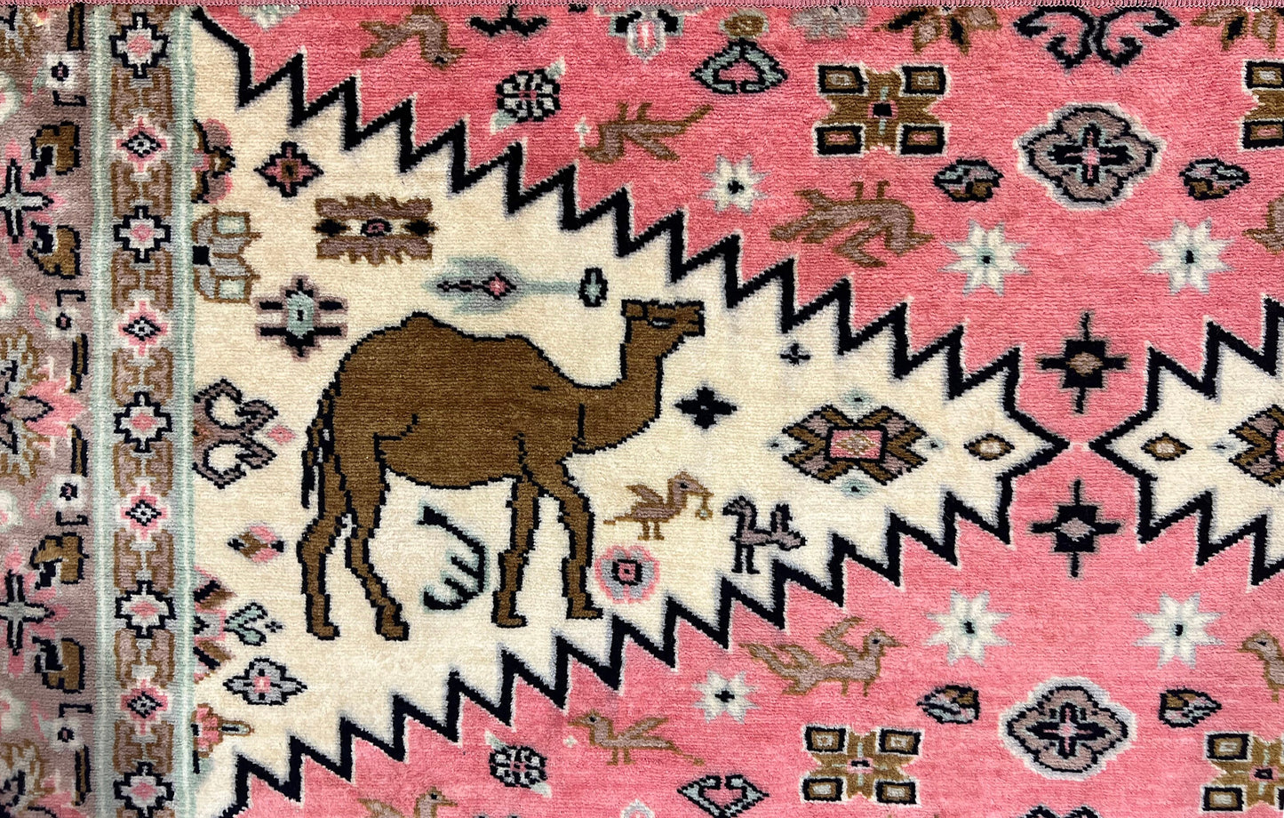 Sahara Camel Wool Rug | 4'7" x 1'6" | Home Decor | Small Area Rug