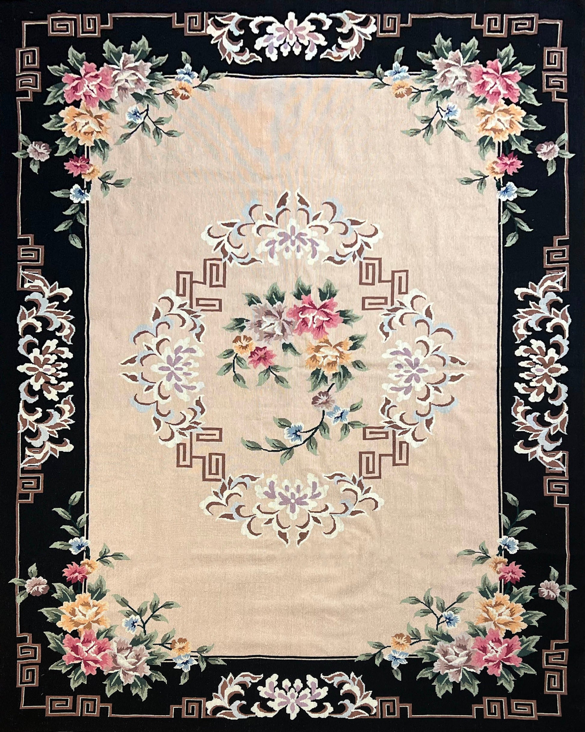 Aubusson Wool Carpet | 8'10" x 5'10" | Home Decor | Chinese Area Rug