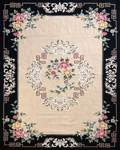 Aubusson Wool Carpet | 8'10" x 5'10" | Home Decor | Chinese Area Rug