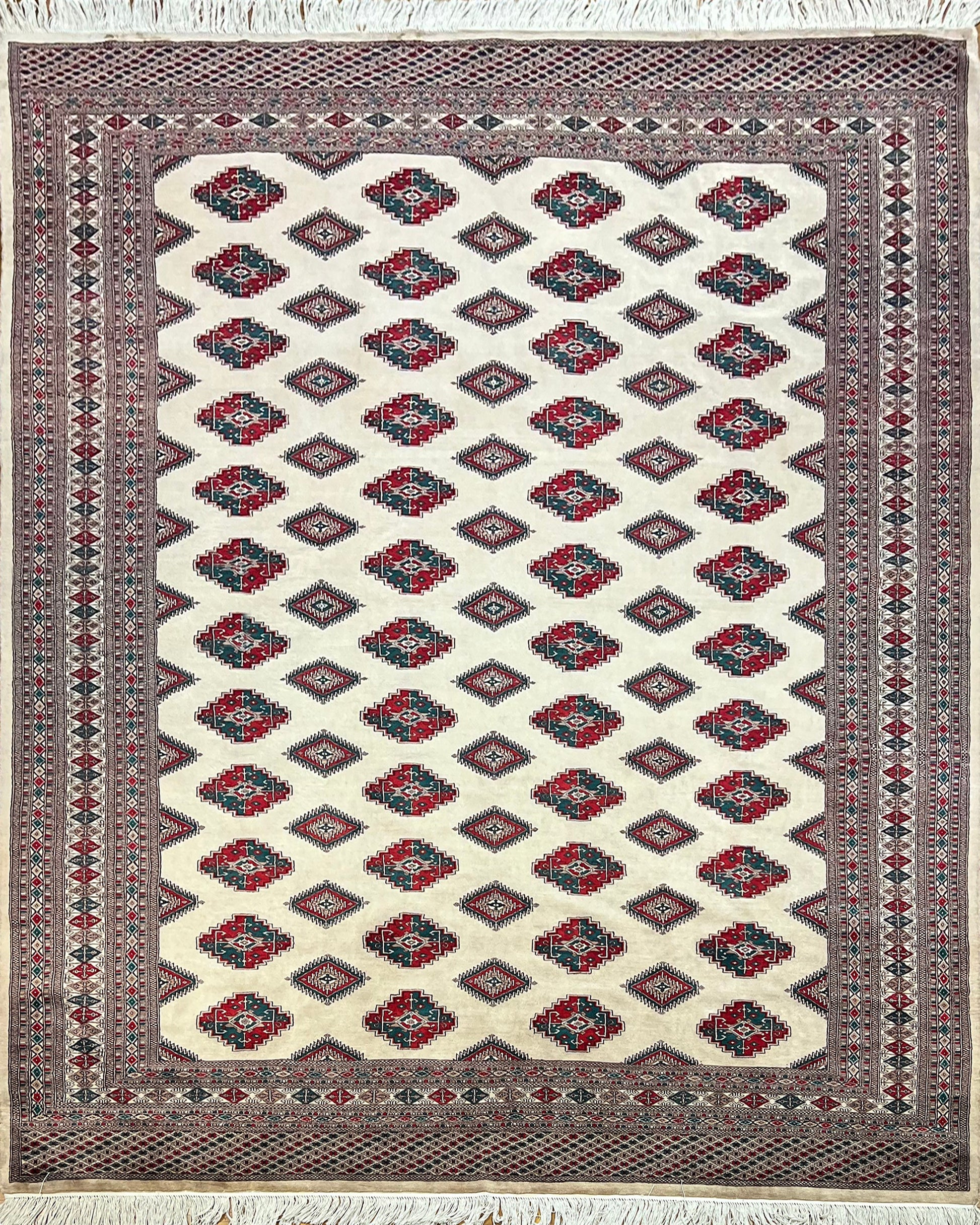 Bokhara Yomud Carpet | 10'2" x 8'1" | Home Decor | Wool Area Rug