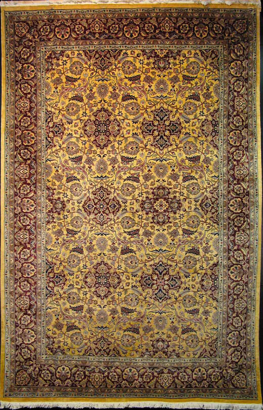 Ghoum Silk Carpet | 9'4" x 6' | Home Decor | Square Hand-knotted Area Rug