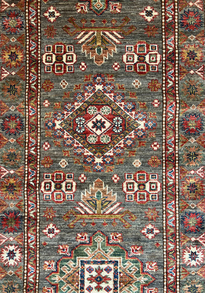 Kazakh Runner Rug | 7'11" x 2'8" | Home Decor | Wool Rug