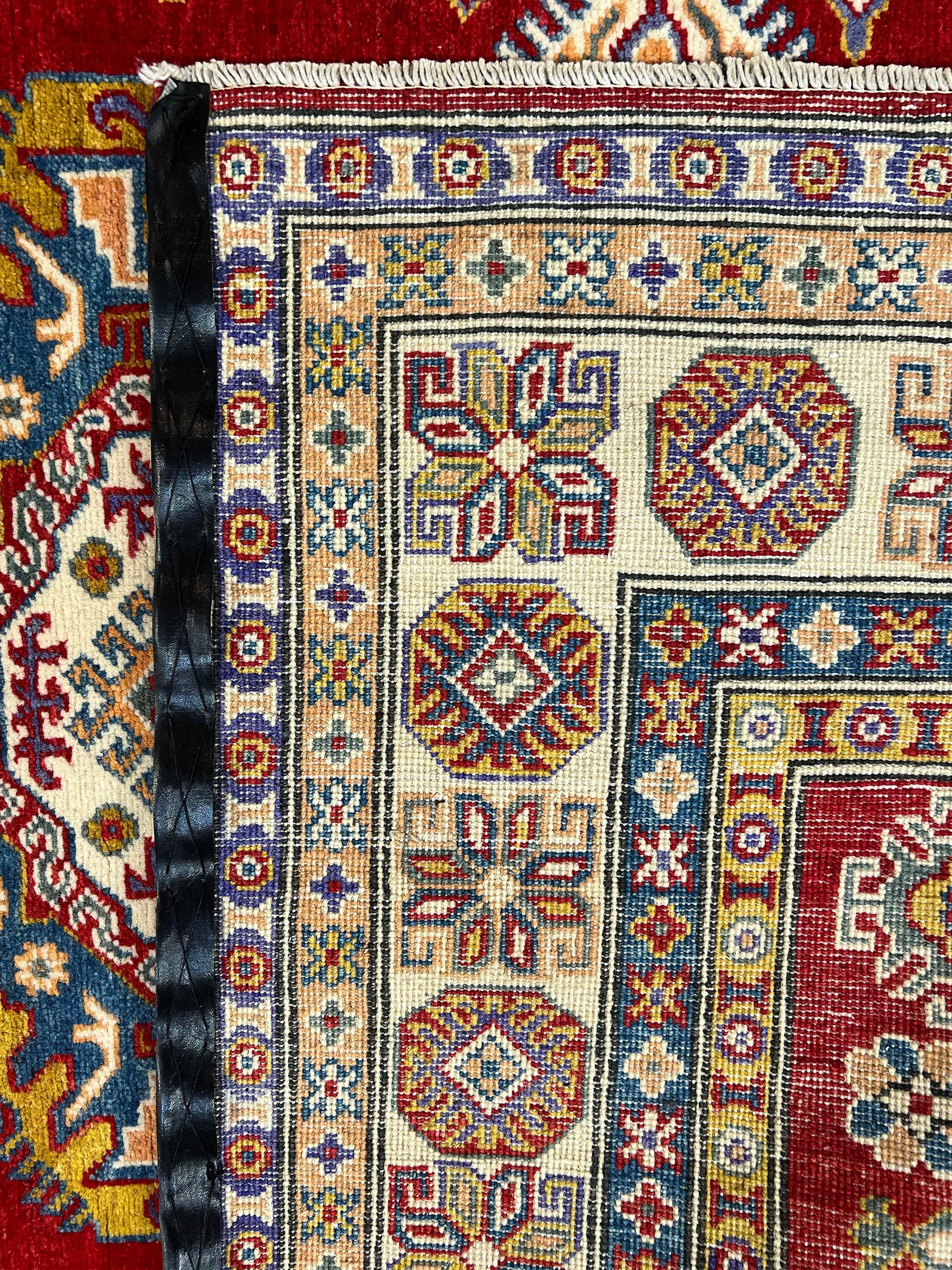 Kazakh Wool Rug | 6'3" x 5' | Home Decor | Hand-Knotted Rug