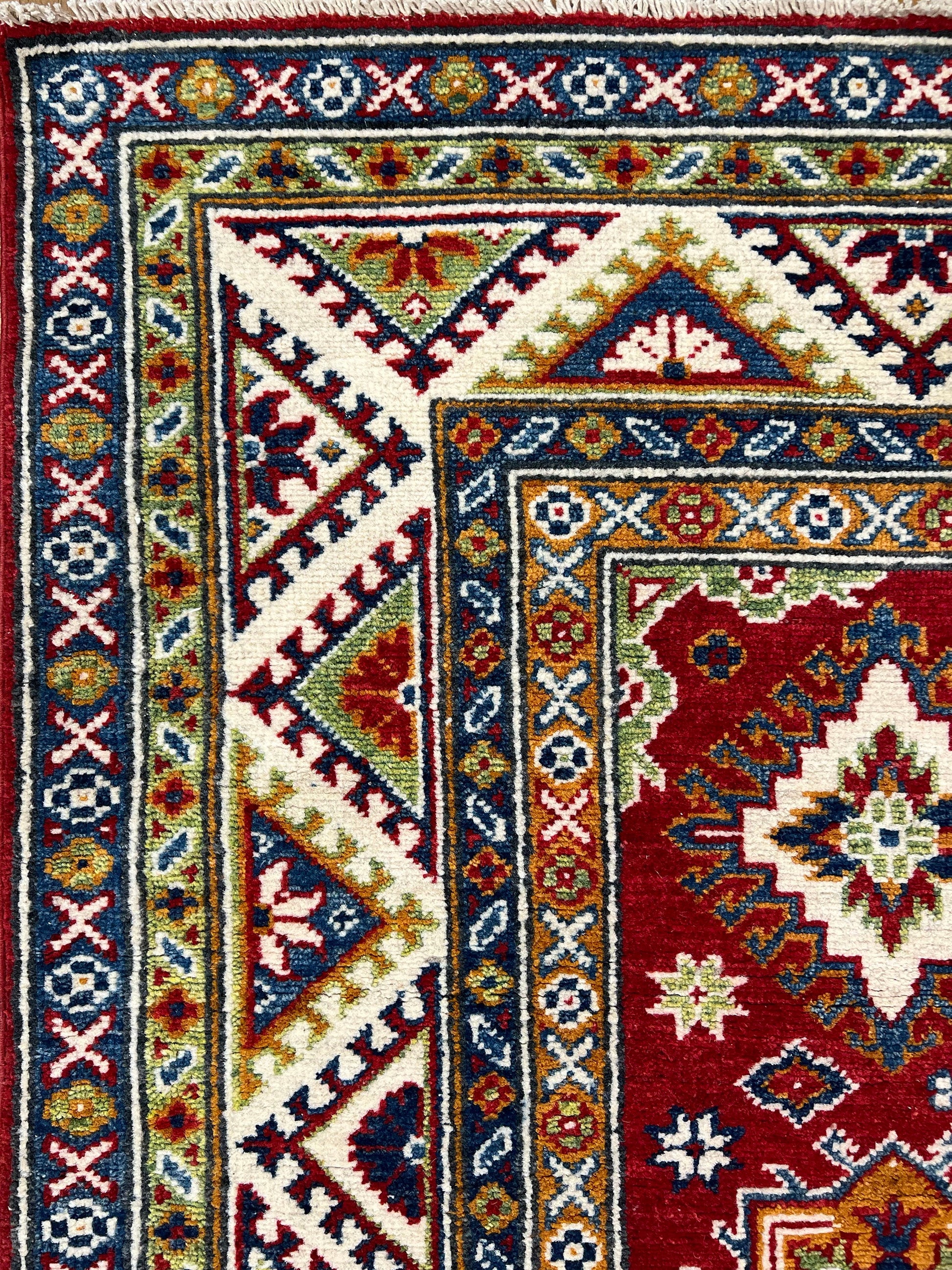 Kazakh Wool Rug | 6'9" x 4'11" | Home Decor | Hand-Knotted Rug