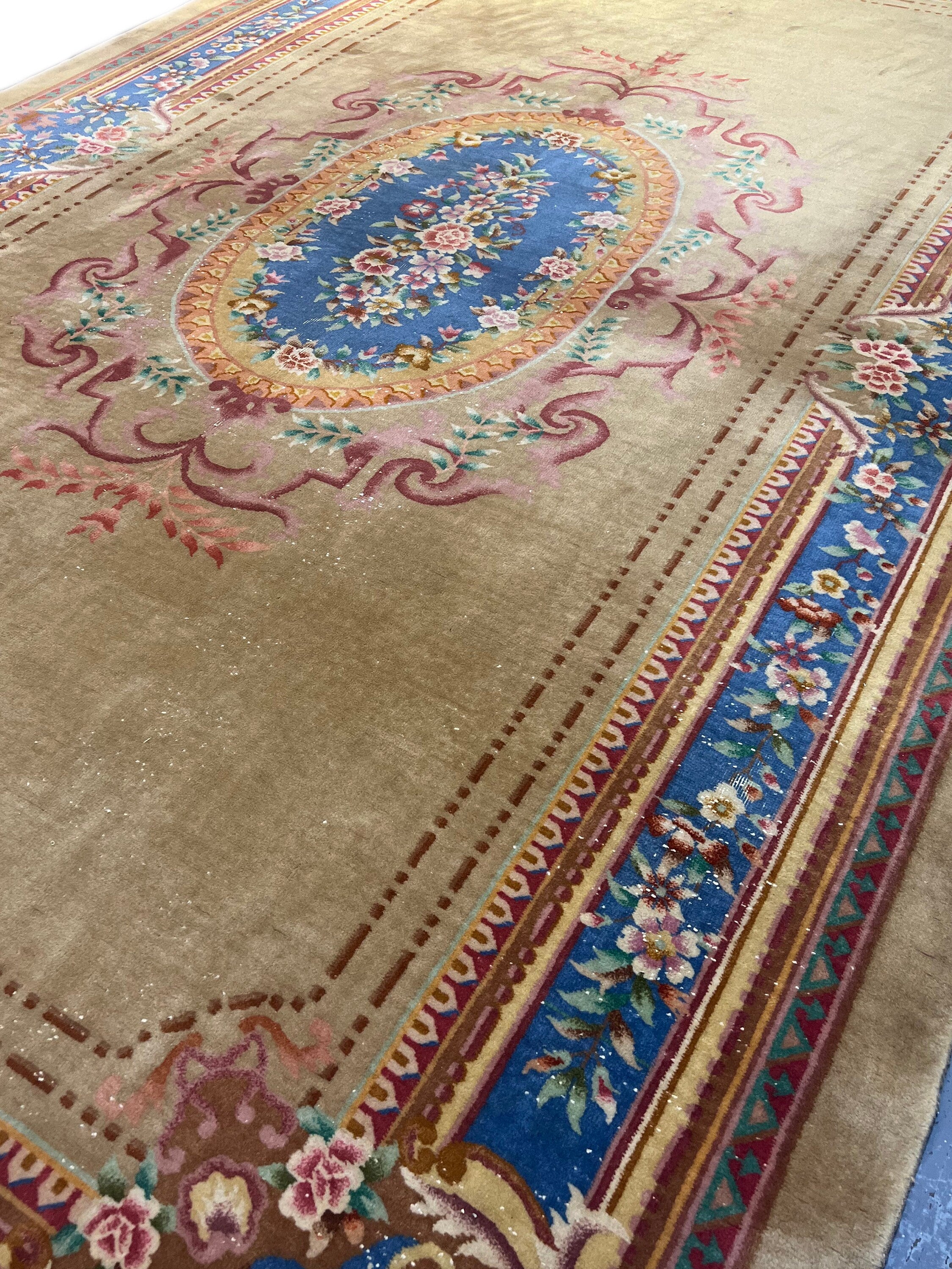 Semi-Antique Aubusson Carpet, circa 1960 – Bashir Carpets