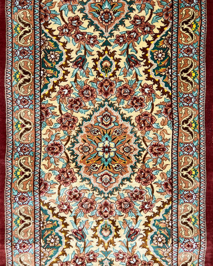 Ghoum Silk Rug | 3'11" x 1'4" | Home Decor | Hand-knotted Area Rug