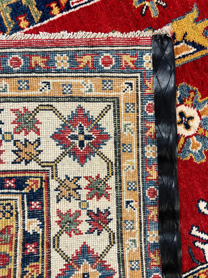 Kazakh Wool Rug | 7'8" x 5'8" | Home Decor | Hand-Knotted Rug