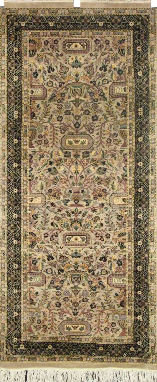 Savonnerie Runner Rug | 5'10" x 2'7" | Genuine Hand-knotted Rug | Area Rug