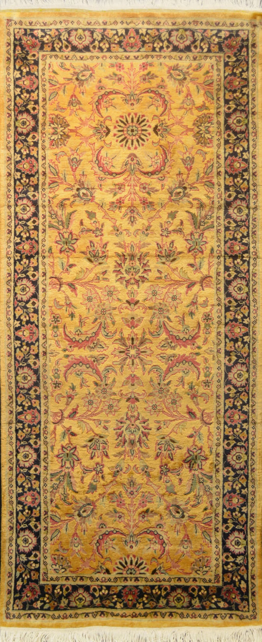 Millefleurs Tauris Runner Rug | 6' x 2'6" | Genuine Hand-knotted Rug | Area Rug