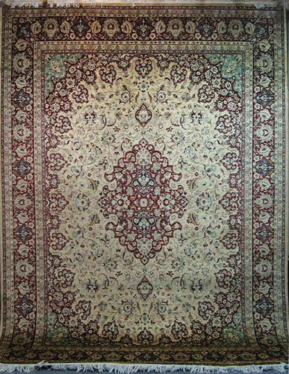 Mina-Khani - Birds of Paradise Carpet | 12'8" x 9'1" | Home Decor | Hand-knotted Area Rug