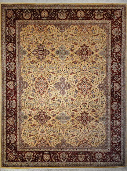 Ghoum Silk Carpet | 12'3" x 9'1" | Home Decor | Hand-knotted Area Rug