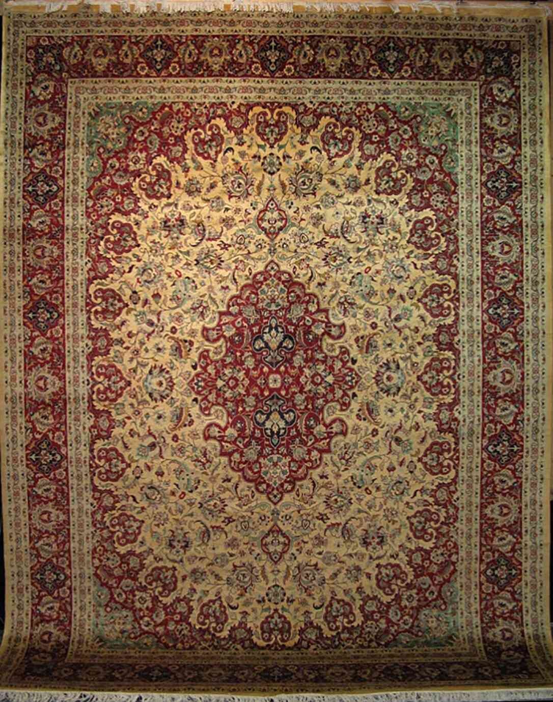 Mina-Khani - Birds of Paradise Carpet | 12' x 9' | Home Decor | Hand-knotted Area Rug