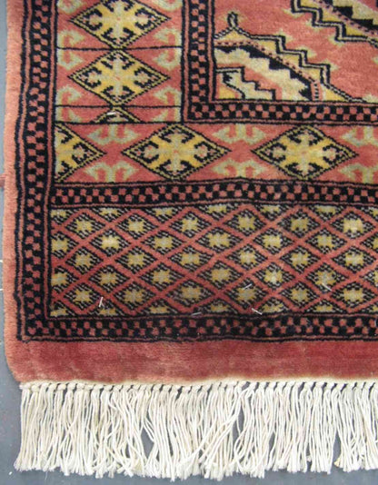 Bokhara Bakshi Saloor Runner Rug | 11'10" x 3'1" | Genuine Hand-knotted Rug | Area Rug