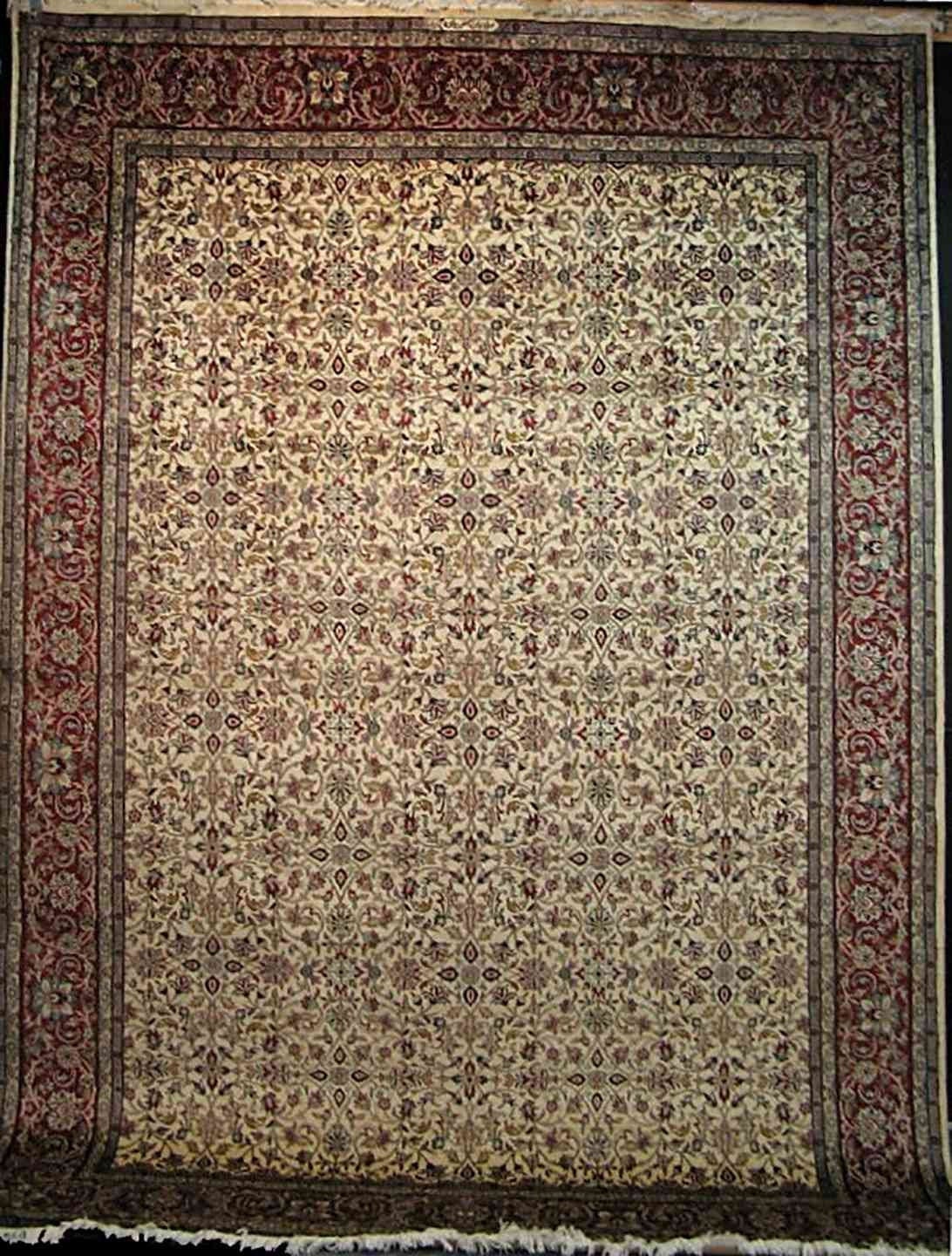 Hispahan Millefleurs Carpet | 12'3" x 8'9" | Home Decor | Hand-knotted Area Rug