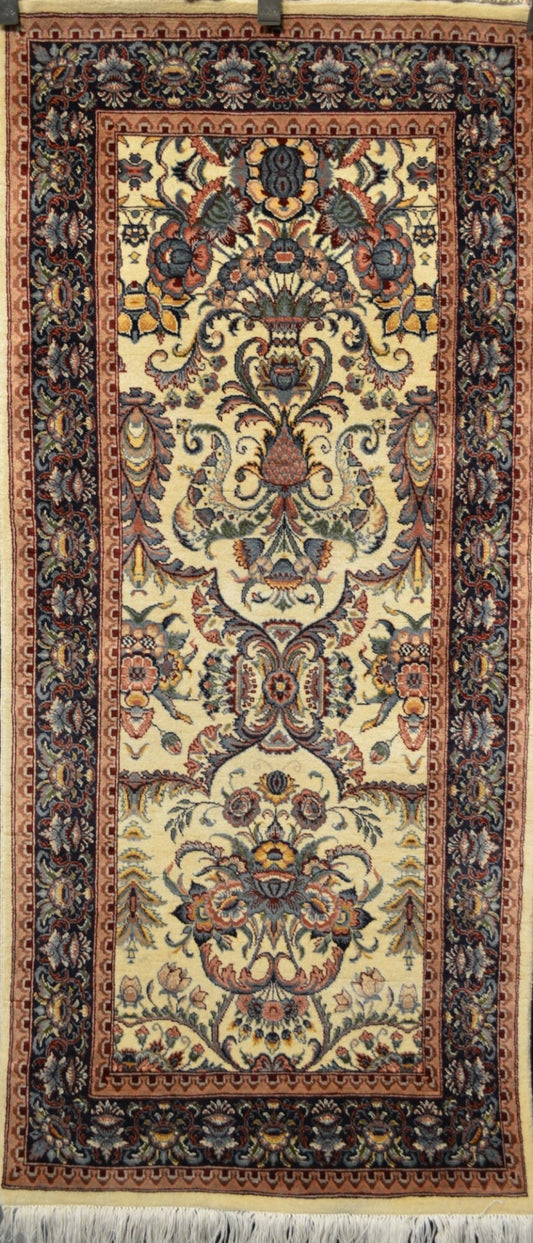 Savonnerie Runner Rug | 5'8" x 2'7" | Genuine Hand-Knotted Carpet | New Wool Area Rug