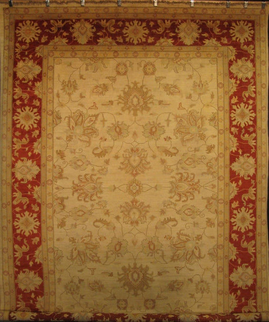 Konar Lotus Garden Carpet | 12'3" x 9'3" | Home Decor | Wool Area Rug