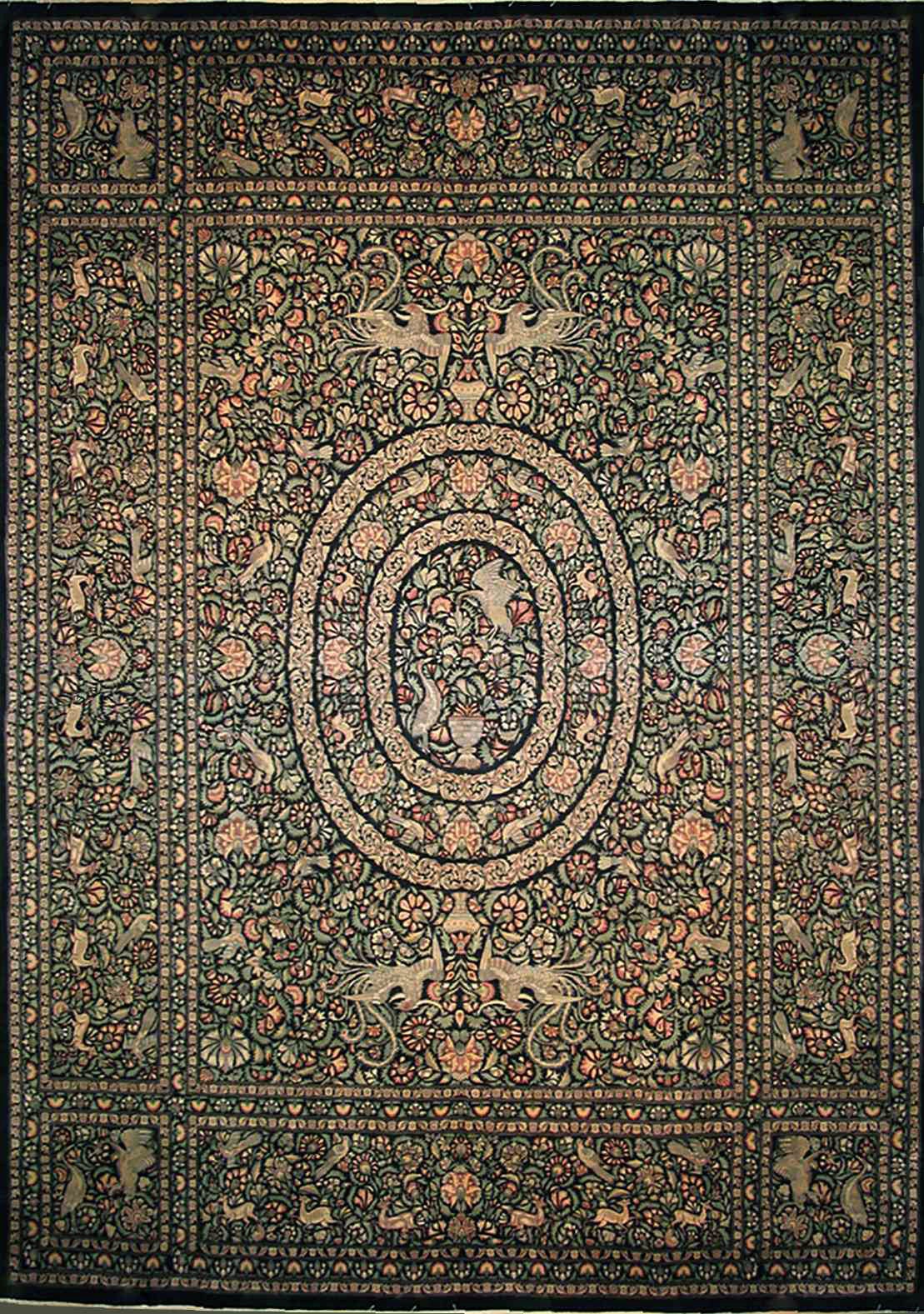 Aubusson Louis XV Carpet | 12'1" x 8'11" | Home Decor | Wool Area Rug